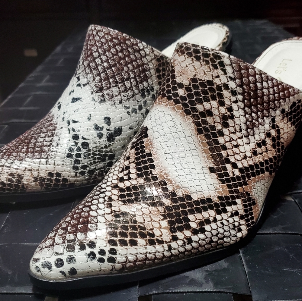 Mules, snakeskin/animal printed booties
